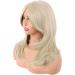 MapofBeauty 20 Inch Long Layered Blonde Synthetic Shoulder Length Wig with Bangs - Ideal for Daily Wear or Parties - Buy Online on GoSupps.com