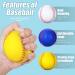 12 Pack Foam Training Baseballs for Kids & Teens - Blue, White, Yellow - Soft Practice Balls - Buy Online on GoSupps.com