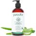 PURA D'OR 16 Oz ORGANIC Aloe Vera Gel - Unscented - All Natural - ZERO Artificial Preservatives - Deeply Hydrating & Moisturizing - Sunburn Bug Bites Rashes Small Cuts Eczema Relief - Skin & Hair Unscented 16 Ounce (Pac