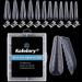 Kalolary Clear Gel Nail Mold Acrylic Nail Dual System Forms 120Pcs Nail Form 12 Sizes with 10Pcs Nail Tips Clips for Nail Quick Building Transparent