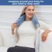 OWOZOI Long Hot Water Bottle with Soft Furry Cover - 72cm Full Body Wrap, Waist Hot Water Bottles for Pain Relief, Neck & Shoulder Thermotherapy - Blue - Buy Online on GoSupps.com