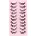 Parriparri Russian Cat Eye False Eyelashes - 10 Pairs | Wispy & Fluffy D Curly Hybrid Strip | Lightweight 3D Effect Fake Lashes - Buy Online on GoSupps.com