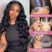 Bele Body Wave 13x4 Transparent Lace Front Wig 32 inch - Brazilian Human Hair - 180% Density HD Glueless Lace Front Wig for Black Women - Pre Plucked with Baby Hair - Natural Color - Buy Online on GoSupps.com