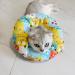 Focenat Adjustable Cat Recovery Collar Soft Comfortable Pet Protective Collar After Surgery Neutering Anti-Bite Lick Wound Healing Protection Cotton Collar for Cats and Dogs (XS) - Buy Online on GoSupps.com