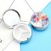 Round Floral Print Pill Box - 3 Compartment Portable Medicine Organizer | Decorative Metal Pocket Pill Case - Style 9 - Buy Online on GoSupps.com