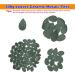 200g Leaves Shape Stained Ceramic Mosaic Tiles - 2 Various Sizes, Porcelain Tiles for Home Decor (Green) - Buy Online on GoSupps.com