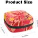 Stylish Menstruation Pad Bag with Zipper - Women's Napkin & Tampon Collectible Bag in Red Phoenix & Flowers Design - Buy Online on GoSupps.com