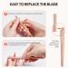 Findigit Eyebrow Razor & Dermaplaning Tool with 6 Refill Blades - Gold Facial Razor for Women & Peach Foot Removal - Ideal for Hair Removal & Peeling - Buy Online on GoSupps.com