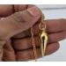Sharvgun Golden Metal Brass Pendulum Necklace for Divination & Healing | Wicca Dowsing Spiritual Balance - Buy Online on GoSupps.com