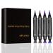 Erinde Winged Colored Eyeliners Stamps Set  Wing Liquid Eye Liners for Women  4PCS Black Brown Purple Blue Cat Eye Face Stamp Pen  Waterproof Smudge-Proof Colorful Liquid Eyeliner Makeup SET F