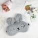 ULIFEMALL Cute Rabbit Sleeping Mask - Soft Fluffy Plush Bunny Blindfold for Kids Girls Boys, Women - Novelty Eye Mask for Night Nap, Travel, Meditation - Grey - Buy Online on GoSupps.com