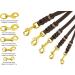 Buy COPCOPET 3-Way Adjustable Dog Leash | Handmade Fat Leather Line for Dogs | Brass Fittings | 100% German Quality - 3m x 12mm Cognac - Buy Online on GoSupps.com
