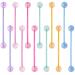 Lusofie 12 Pcs Ball Hair Ties  Acrylic Blingbling Cute Candy Color Hair Bands Girls Hair Ring Ponytail Holder Hair Accessories for Infants Toddlers Kids Teens