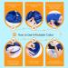Nobleza Inflatable Protective Collar for Dogs & Cats | Adjustable Recovery Ruff for Surgery & Injuries | Comfortable Velcro Fastener (Blue M - 10-13 inch) - Buy Online on GoSupps.com