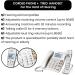 Geemarc Amplidect 595 Combi Twin - Amplified Corded Phone with 2 Cordless Handsets, Big Buttons and SOS Buttons - Hearing Aid Compatible - Buy Online on GoSupps.com
