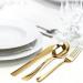 FORKED 50 Gold Plastic Knives - Fancy & Heavy Duty Silverware - Durable & Disposable - 6.9 Inch - Buy Online on GoSupps.com