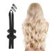 No Heat Curling Iron Sleeping Sponge Hair Curling Iron No Heat Wire Curling Ribbon Rod Big Wave Curling Rod Hair Curling Tool with Claw Clip Curling Ribbon Rod for Women with Long Hair Black