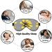 SSIMOO Yellow Gray Flower Soft Sleep Eye Mask | Breathable Female Eye Patch for Travel & Relaxation | Comfortable Black Design - Buy Online on GoSupps.com