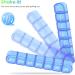 Extra Large 7-Day Pill Organizer 2 Pack - XL Weekly Pill Box with Jumbo Capacity - BPA Free - Blue+Green - Buy Online on GoSupps.com
