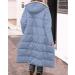 Hanxiulin Oversize Warm Lined Plush Jacket for Women | Elegant Fleece Coat & Hoodie in Light Blue - Buy Online on GoSupps.com