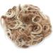 Curly Wavy Hair Extensions Bun Piece in Lightest Ash Brown Mix Bleach Blonde - Buy Online on GoSupps.com