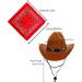 Awocan Dog Cowboy Hat & Bandana Scarf - Stylish Sombrero Costume for Dogs & Cats - Perfect Pet Party Accessory (Coffee) - Buy Online on GoSupps.com