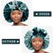 WEIPAO Silk Satin Bonnet - Reversible Double-Sided Sleep Cap for Curly Hair - DarkGreen+LightGray - Buy Online on GoSupps.com