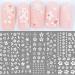 Transparent White Flower Nail Art Decal Stickers for Women Girls Fingernails Designs and Nail Decoration Self Adhesive Floret Nail Stickers for Nails Decor (Pack of 6) White Five Petaled Flowers