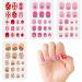 JSRQT 12 Sheets Colorful Nail Stickers Cute Cartoon Full Wrap Nail Art Stickers Decals Kids Girls Self Adhesive Nail Polish Stickers with Nail File Nail Stickers Strip with Rainbow Heart Unicorn - Buy Online on GoSupps.com