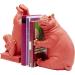 Kare Design Pink Hippo Bookends (Set of 2) - 26x19x14cm & 25.7x18.5x13.5cm - Stylish Decorative Book Holders for Home & Office - Buy Online on GoSupps.com