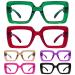Eyekepper Women's Reading Glasses Metalless Screwless Spring Hinges 6 Pack Ladies Oversized Square Thick Frame Readers +2.25 6 Pack Mix Color 2.25 x