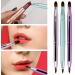 Retractable Dual End Lip Brush with Cap - Portable Lipstick & Concealer Brush for Makeup Contours - Perfect Christmas Gift (Purple) - Buy Online on GoSupps.com