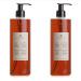 Prija Prija - Shampoo for Hair and Body with Ginseng 2 bottles of 380 ml Hair and Body Care Wellness Experience for Skin and Hair Made in Italy