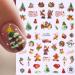 JMEOWIO 12 Sheets Christmas Nail Art Stickers Decals Self-Adhesive Snowflake Xmas Winter Holiday Deer Nail Supplies Nail Art Design Decoration Accessories - Buy Online on GoSupps.com