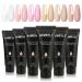 AIMEILI Builder Nail Gel Kit 6 Colours 15ml Nail Extension Gel Polish Acrylic Gel Builder Nail Gel Kit UV LED Nail Enhancement Gel Gifts Set Nail Kit15 015