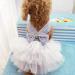 Tonsee Dog Tutu Dress with Bowknot - Striped Lace Princess Outfit for Small Dogs | XS White - Buy Online on GoSupps.com