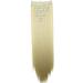 CAISHA by PRETTYSHOP XXL 24 8 Pieces Clip In Hair Extensions Platinum Blond #613 - Straight Hair Extension Set - Buy Online on GoSupps.com