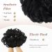 FESHFEN Messy Bun Hair Piece Scrunchie - Synthetic Wavy Curly Chignon Ponytail Extension in Jet Black - 38g - for Women, Girls, Kids - Buy Online on GoSupps.com