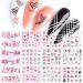 12 Design/Sheet Water Transfer Decal Letter Design Rose Flower Manicure Valentine Nail Stickers Retro Movie Newspaper (BN2005-2016)