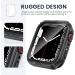 Waterproof Apple Watch Screen Protector Case Series 8 7 (45mm) - Tensea 2 in 1 Accessories, Tempered Glass Film, Rugged Matte Black Cover for Men & Women - Buy Online on GoSupps.com