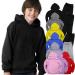Kids 2 Piece Jogging Tracksuit Set in Pink and Black - Pullover Hoodie and Sweatpants for Boys and Girls - Buy Online on GoSupps.com