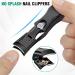 Heavy Duty Nail Clippers for Men | Large Toenail Clippers for Thick Nails & Seniors | No Splash Fingernail Cutter with Catcher - Black - Buy Online on GoSupps.com
