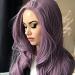Long purple wigs for women curly wavy full wig middle parting wigs of course looking with a long pony wig extensions for daily cosplay outdoor