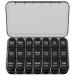 Zoolion Weekly Pill Box 7 Day 3 Times a Day (Morn/noon/Night) Daily Portable Travel Pill Box Organiser Tablet Box with Large Compartments Hold for Fish Oils Vitamins Supplements (All Black)