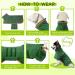 Dog Drying Coat Bathrobe Towel Microfibre Material Fast Drying Super Absorbent Dog Bath Robe Pet Quick Drying Moisture Absorbing with Adjustable Collar and Waist (Green Large) Large CS-Green - Buy Online on GoSupps.com