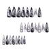 MISUD Long Stiletto Press on Nails - Glossy Black Almond Acrylics Gothic Butterfly Design 24 Pcs - Perfect Glue on Fake Nails for Chic Style - Buy Online on GoSupps.com