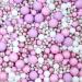 Pink White Silver Lilac Purple Pastel Edible Sprinkles 100s 1000s chocolate balls mix blend cupcakes cakes toppers decoration pearls Mother's Day BUBBLES
