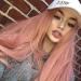Xiweiya Rosa Lace Front Synthetic Wig for Women | Rose Gold & Pastel Pink Heat-Resistant Hairstyle - Perfect for Girls - Buy Online on GoSupps.com