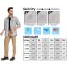 Anteef Men's Safari Shirt with UPF 50+ UV Protection, Long Sleeve, Quick Dry - X-Large, Light Grey - Buy Online on GoSupps.com