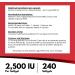 Nutridom Vitamin D3 2 500 IU (62.5mcg) 240 Softgels 8 Month Supply Non-GMO Gluten-Free Helps Support Immune Health Strong Bones and Teeth - Buy Online on GoSupps.com